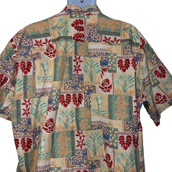 Vintage Retro Ho Aloha Hawaiian Shirt Mens 2XL Floral Aloha Vacation Plumeria - Picture 7 of 10